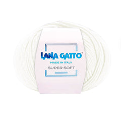 Gomitolo 100% Pura Lana Vergine Merino Extrafine, Lana Gatto - Naturale