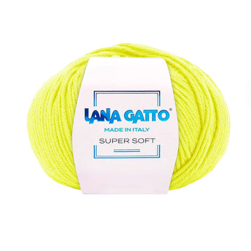 Gomitolo 100% Pura Lana Vergine Merino Extrafine, Lana Gatto - Giallo Chiaro