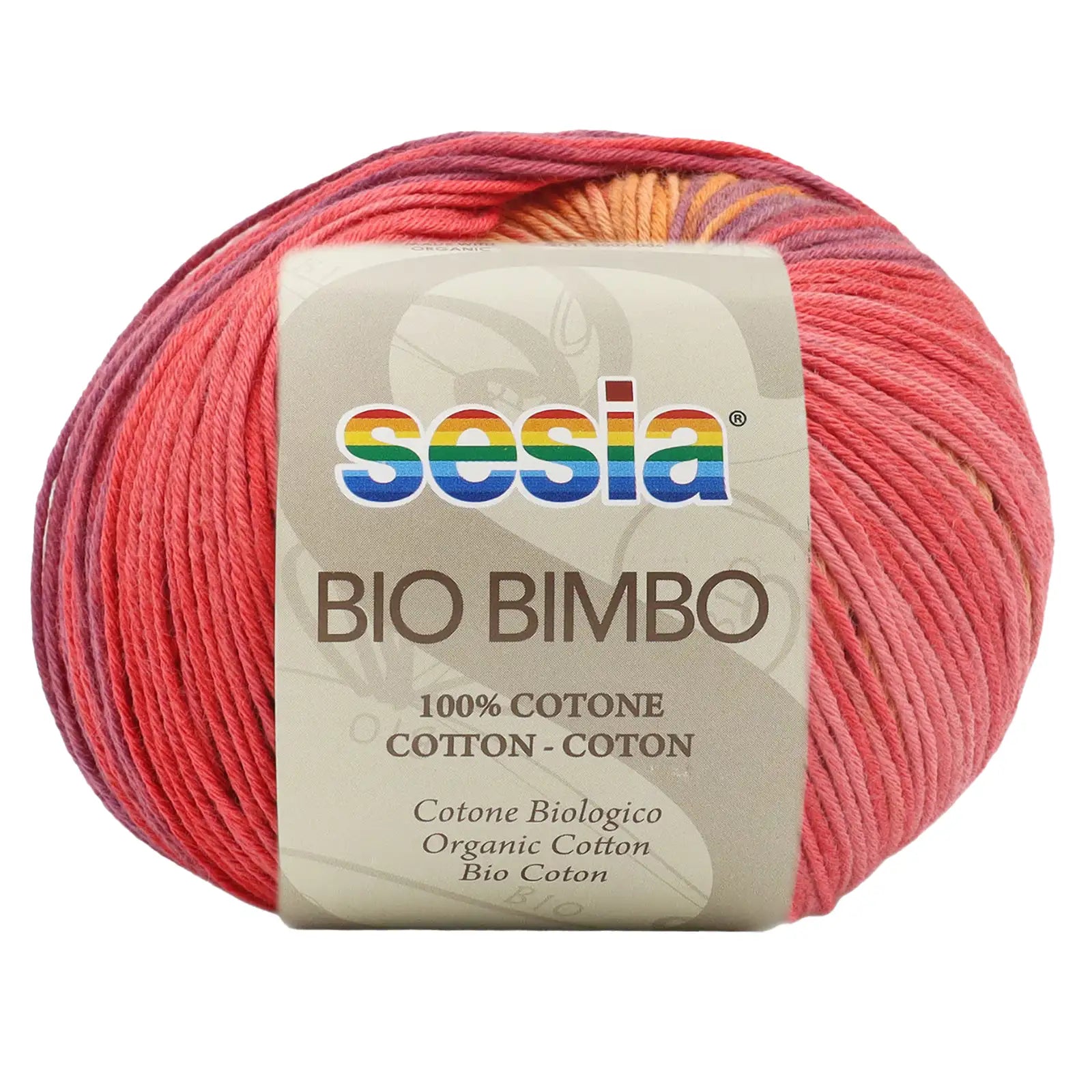 Gomitolo 100% Cotone biologico, Sesia Bio Bimbo - Tonalità Calde
