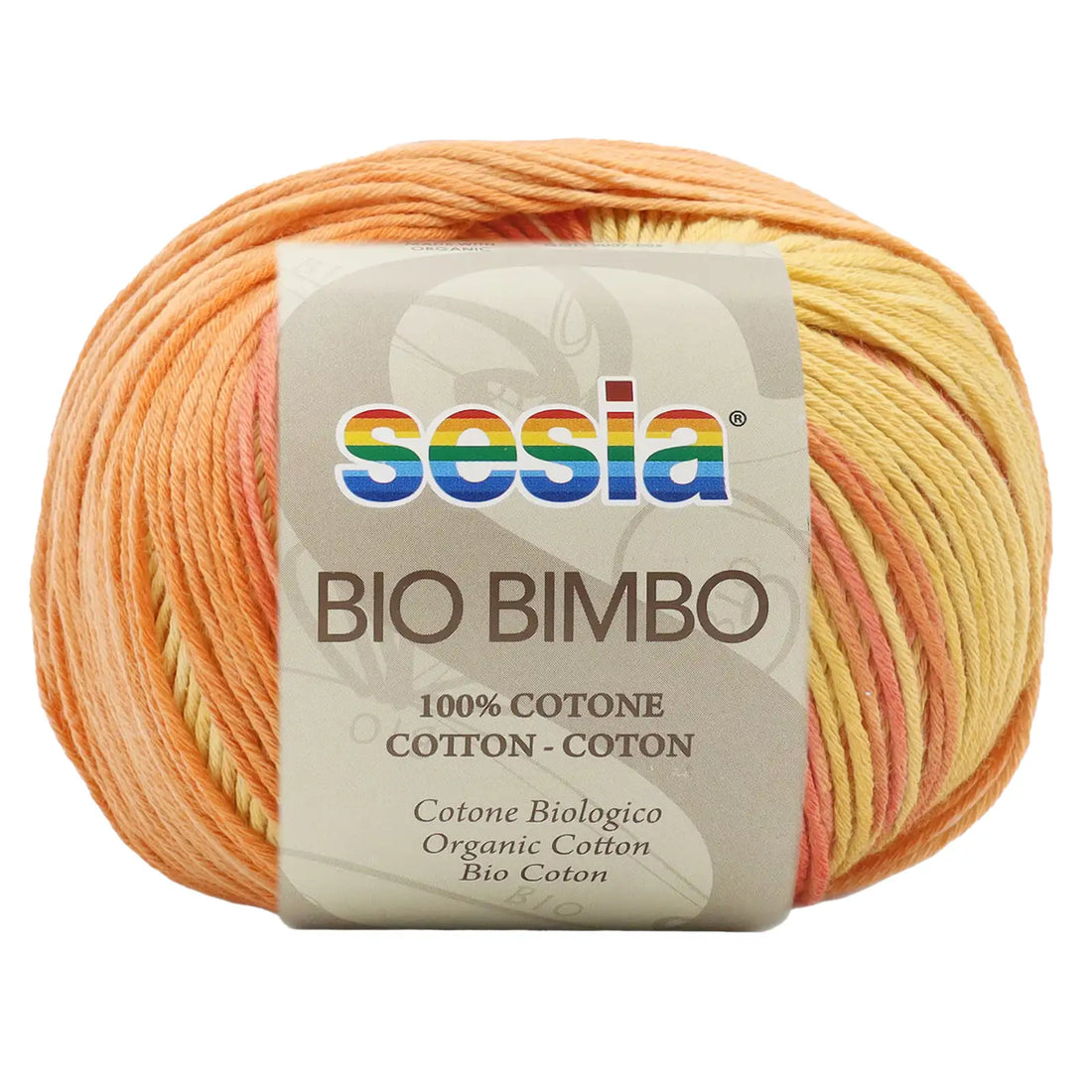 Gomitolo 100% Cotone biologico, Sesia Bio Bimbo - Tonalità Calde
