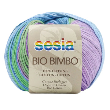 Gomitolo 100% Cotone biologico, Sesia Bio Bimbo - Tonalità Fredde