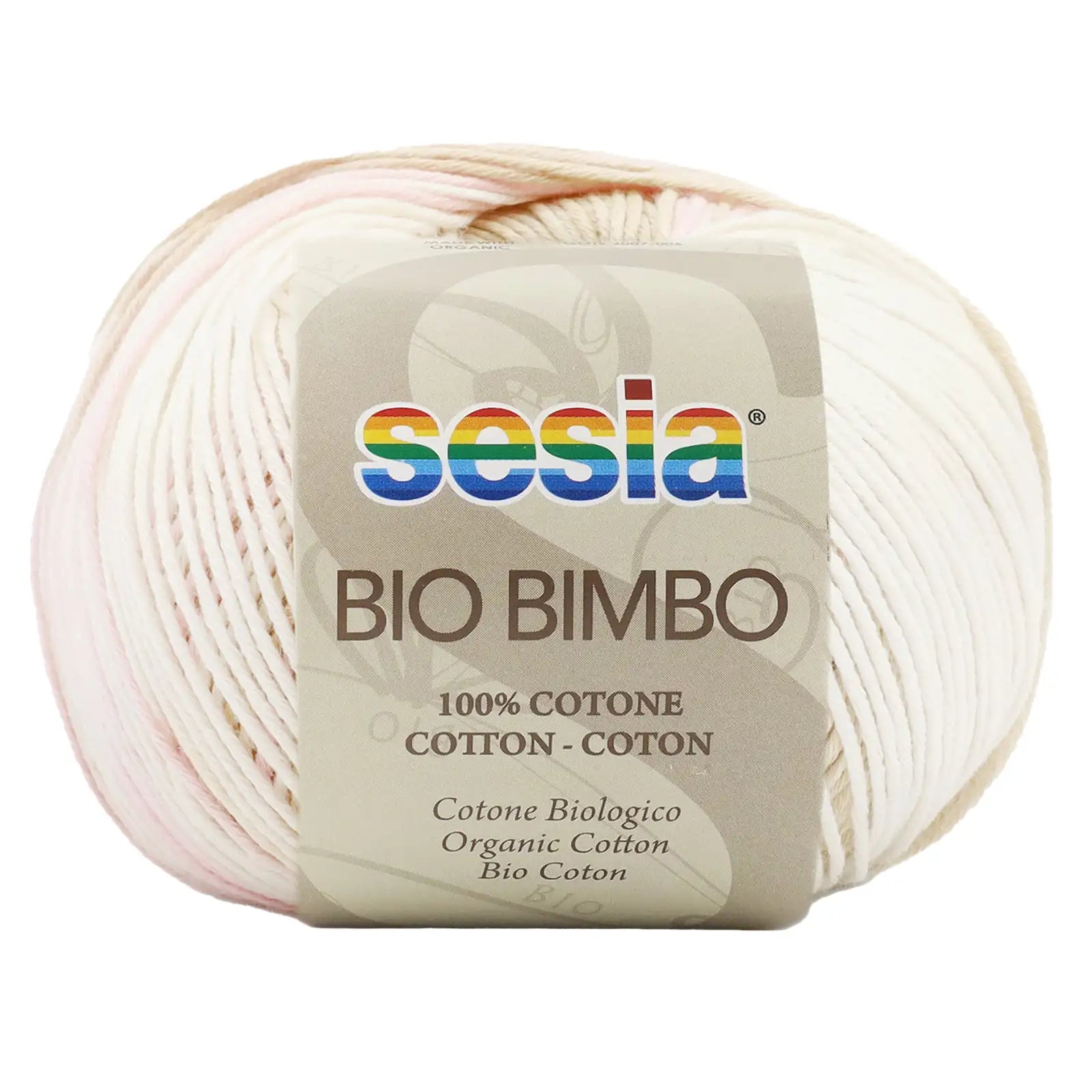 Gomitolo 100% Cotone biologico, Sesia Bio Bimbo - Tonalità Pastello