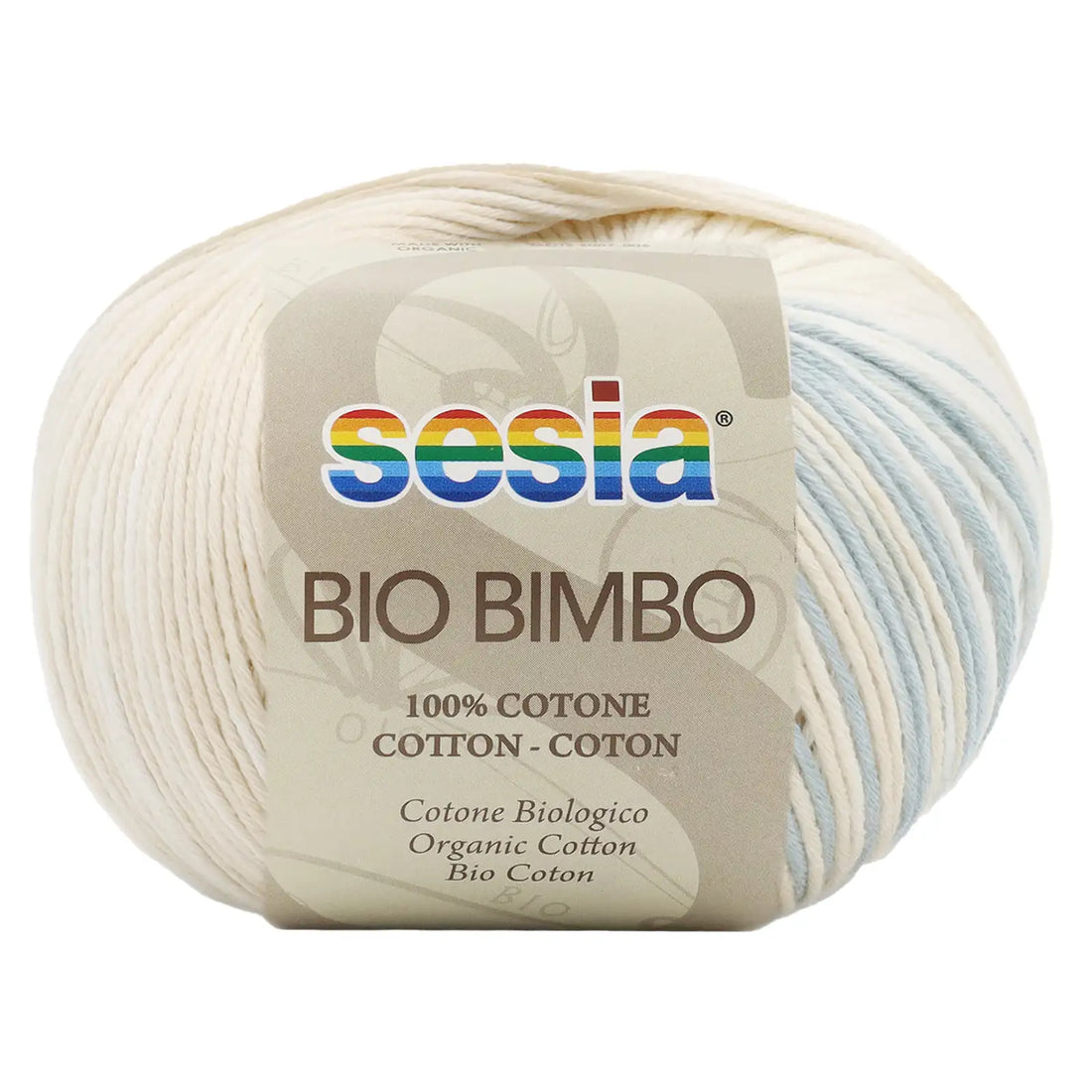 Gomitolo 100% Cotone biologico, Sesia Bio Bimbo - Tonalità Pastello