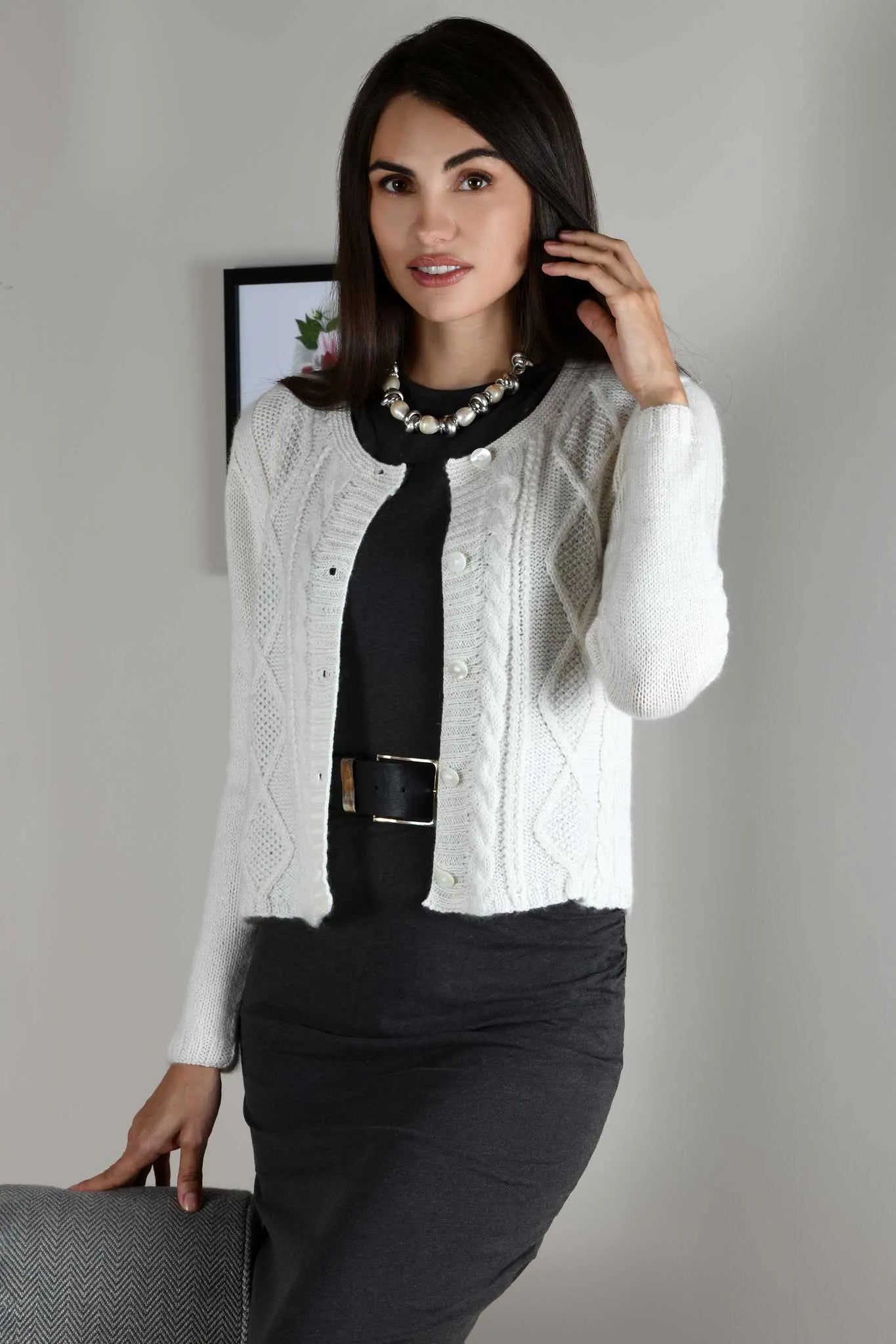 Cardigan con bottoni