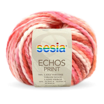 Organic Virgin Wool and Alpaca Yarn, Sesia Echos Print