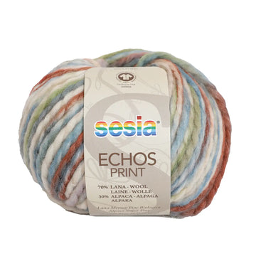 Gomitolo Lana Vergine Biologica e Alpaca, Sesia Echos Print