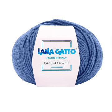 Gomitolo 100% Pura Lana Vergine Merino Extrafine, Lana Gatto - Blu Petrolio