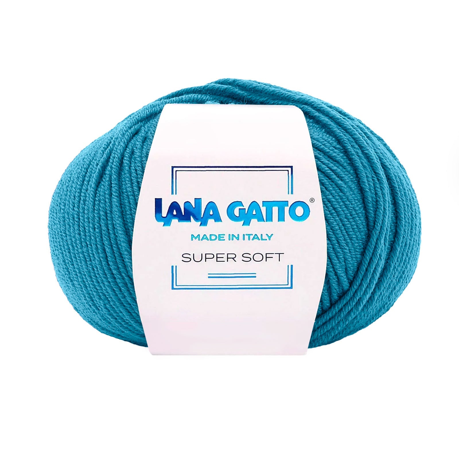 Gomitolo 100% Pura Lana Vergine Merino Extrafine Lana Gatto Linea Super Soft - Tonalità Blu - Blu - 14636 - Gomitolo