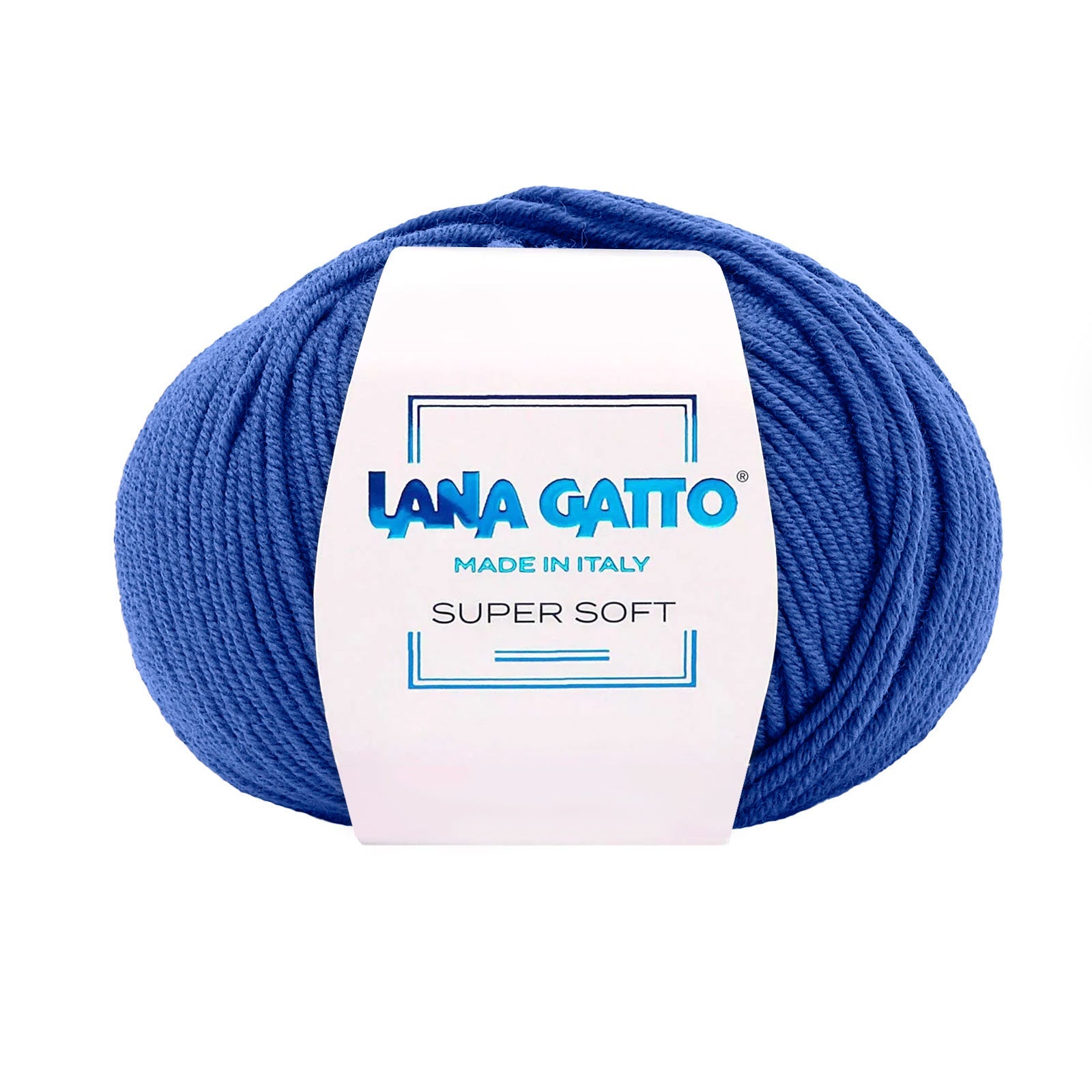 Gomitolo 100% Pura Lana Vergine Merino Extrafine Lana Gatto Linea Super Soft - Tonalità Blu - Blu - 13994 - Gomitolo