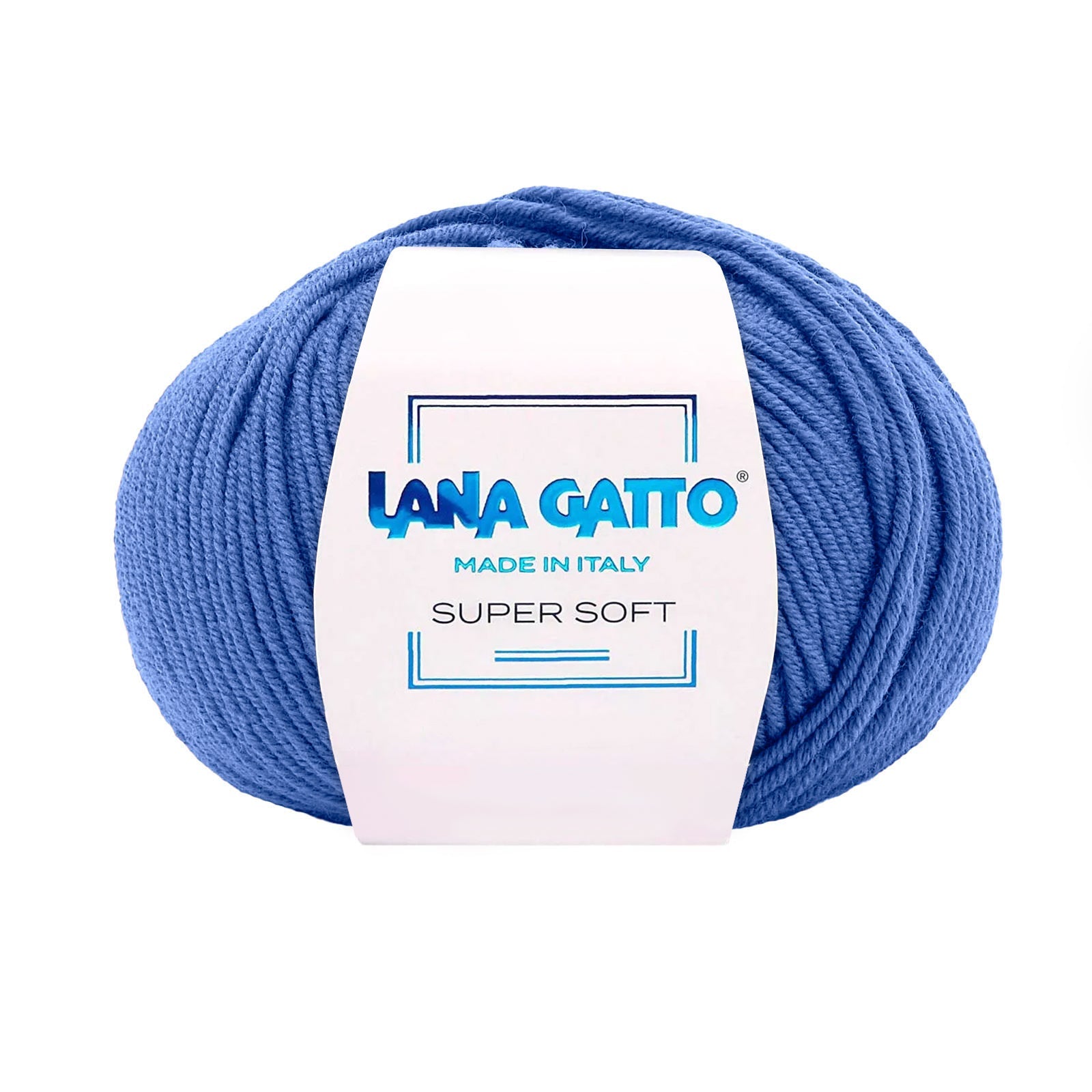 Gomitolo 100% Pura Lana Vergine Merino Extrafine Lana Gatto Linea Super Soft - Tonalità Blu - Blu - 13993 - Gomitolo