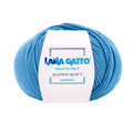 Gomitolo 100% Pura Lana Vergine Merino Extrafine Lana Gatto Linea Super Soft - Tonalità Blu - Azzurro - 5283 - Gomitolo