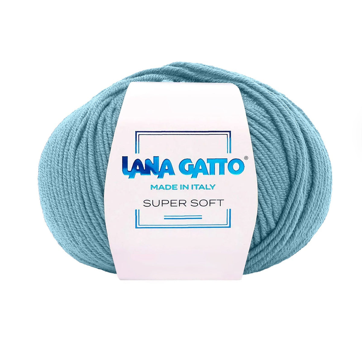 Gomitolo 100% Pura Lana Vergine Merino Extrafine, Lana Gatto - Azzurro Pastello