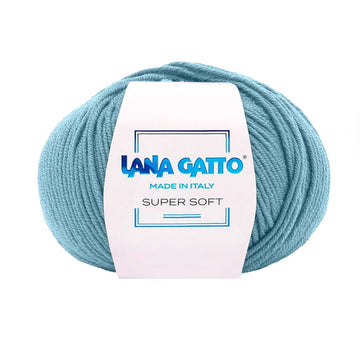 Gomitolo 100% Pura Lana Vergine Merino Extrafine, Lana Gatto - Azzurro Pastello