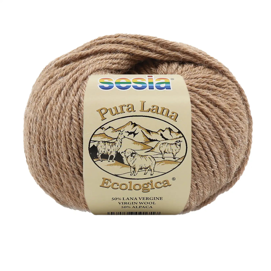 Gomitolo Lana Ecologica, Sesia - Tonalità Marrone Mélange